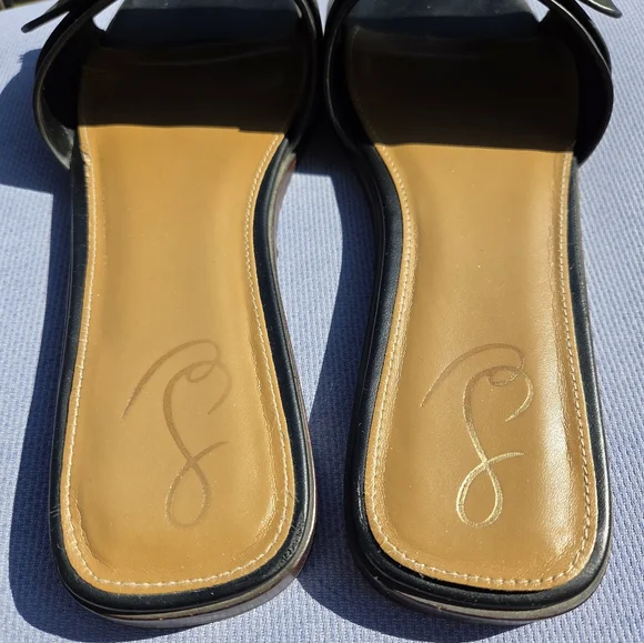 Sam Edelman Black Sandals with Tortoise Buckle - Picture 3 of 4